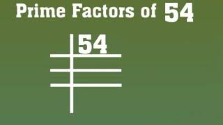 Study About Factorisation of Numbers like 54 and 21 in Detail